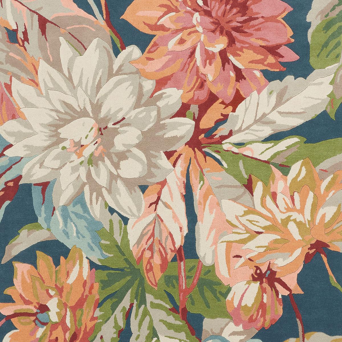 Tapis salon et chambre fait à la main en laine motif floral ROSEHIP — vue 5