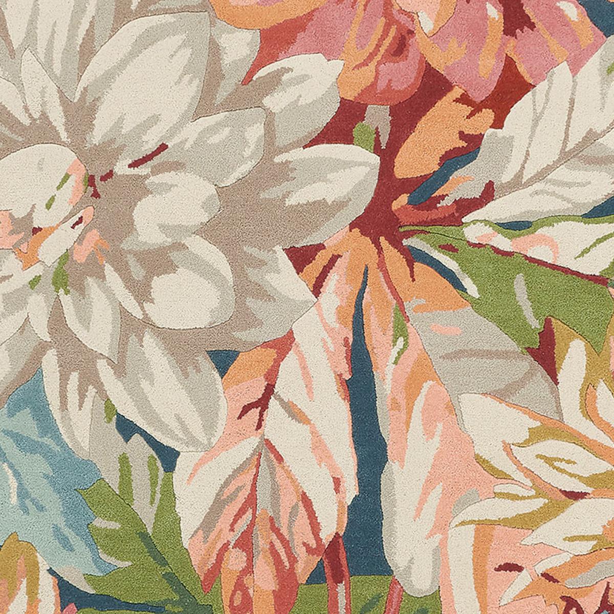 Tapis salon et chambre fait à la main en laine motif floral ROSEHIP — vue 4