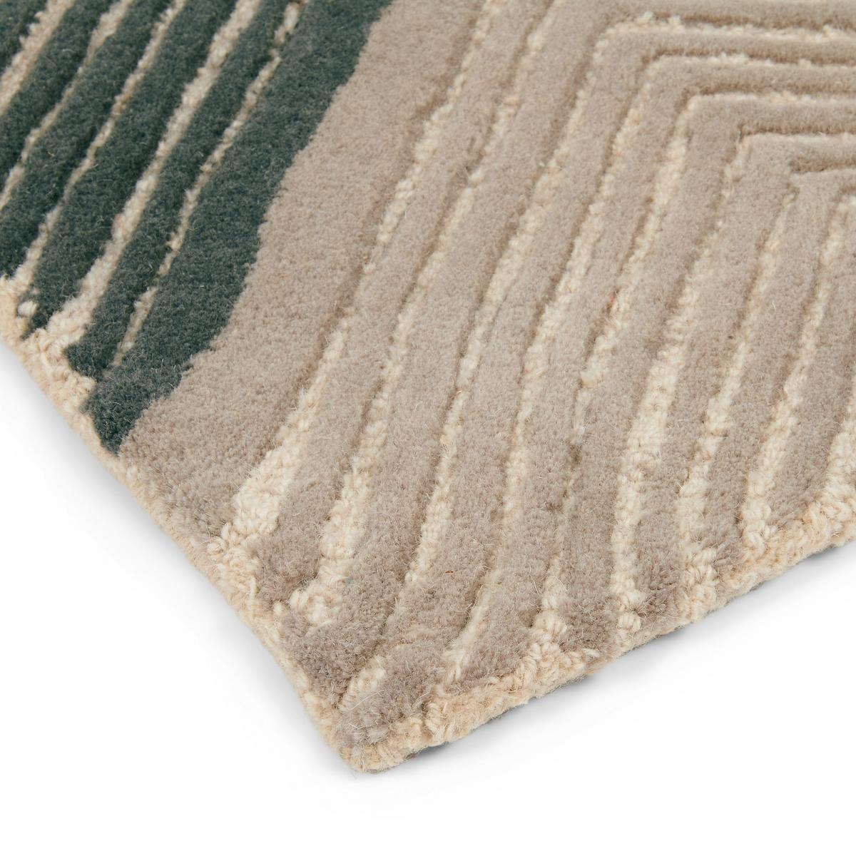 Tapis salon et chambre SAFFRON, fait à la main motif géométrique — vue 5