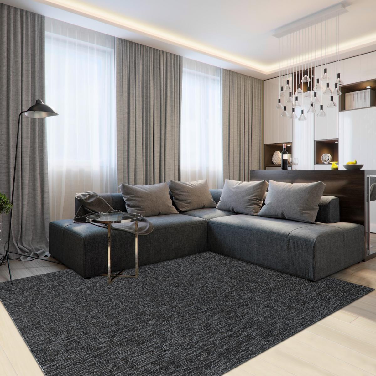 Tapis pour une chambre ou une entrée tissé motif uni SAKRDA — vue 3