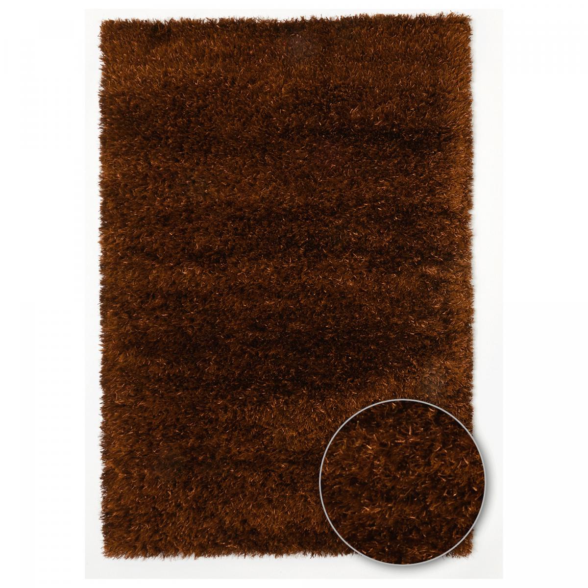 Tapis longs poils shaggy fait main motif uni MELANGE — vue 6