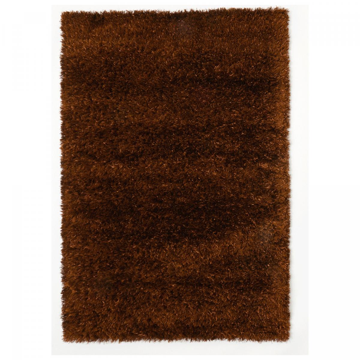 Tapis longs poils shaggy fait main motif uni MELANGE
