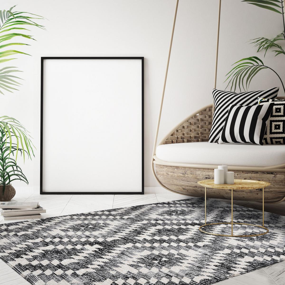 Tapis extérieur tissé kilim rectangle SANDRINE — vue 6