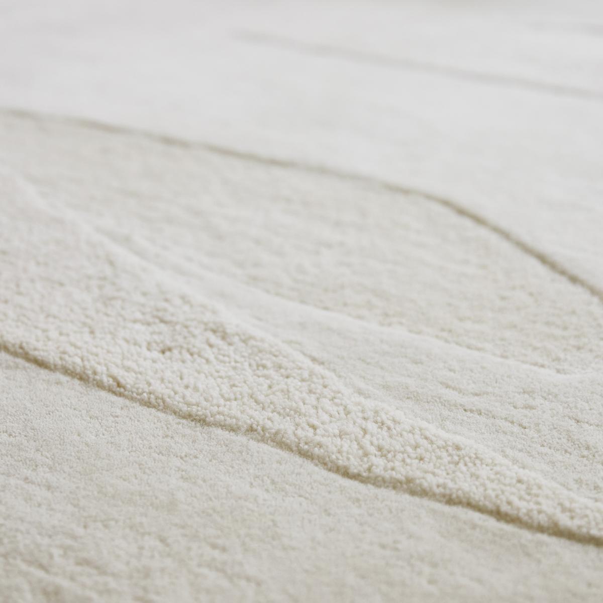 Tapis salon et chambre fait à la main en laine motif faux uni SCAPE — vue 5