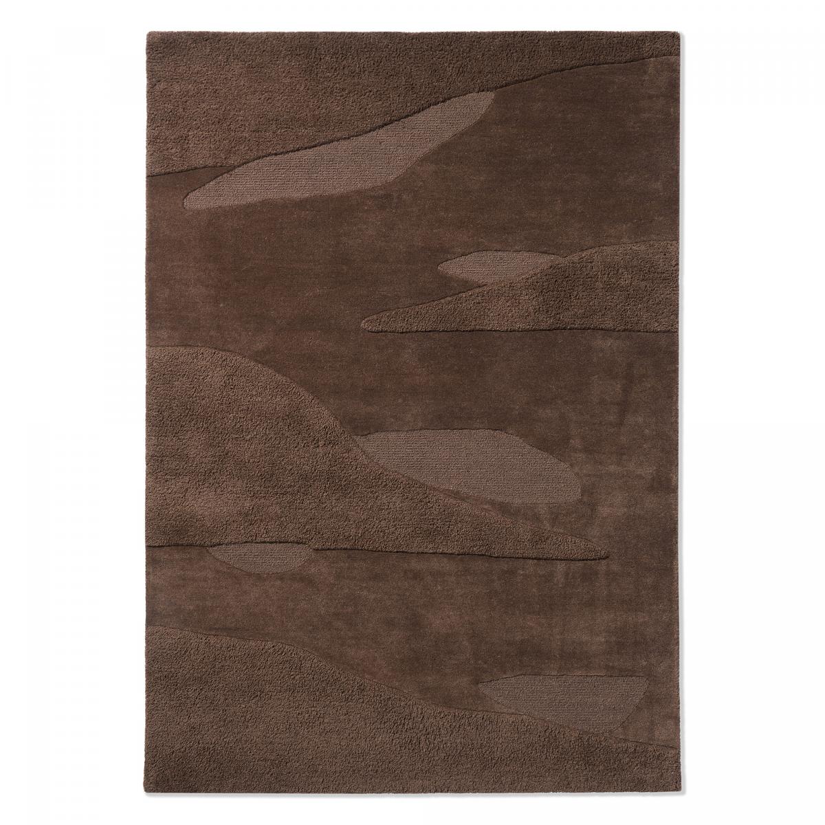 Tapis salon et chambre fait à la main en laine motif faux uni SCAPE