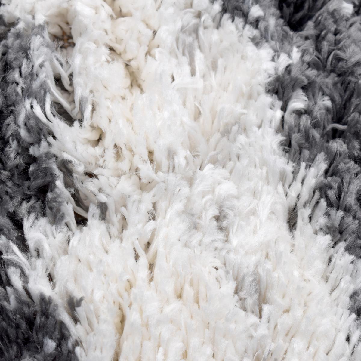 Tapis longs poils shaggy tissé motif berbère LYN4 DOUX 5 — vue 4
