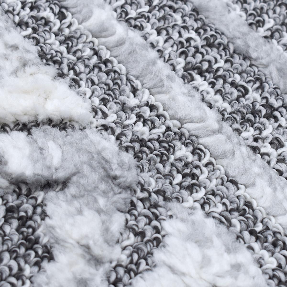 Tapis longs poils shaggy tissé motif berbère LANDA — vue 4