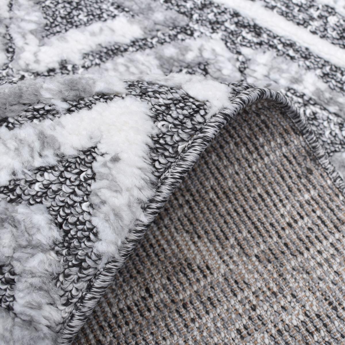 Tapis longs poils shaggy tissé motif berbère LANDA — vue 5