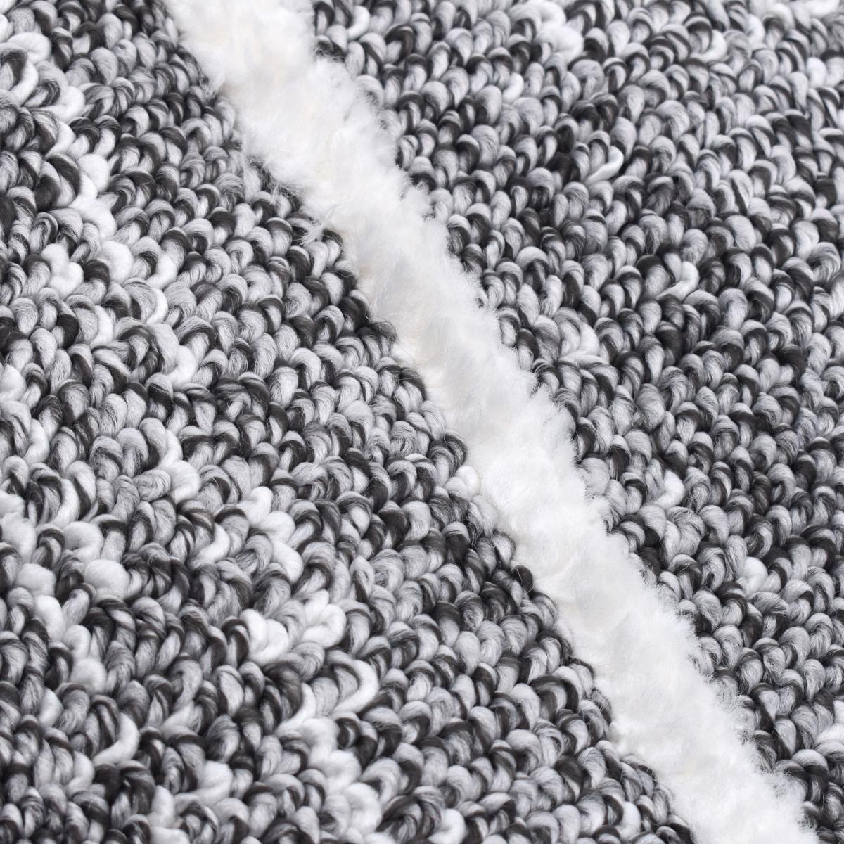 Tapis longs poils shaggy tissé motif géométrique LOLABE — vue 5