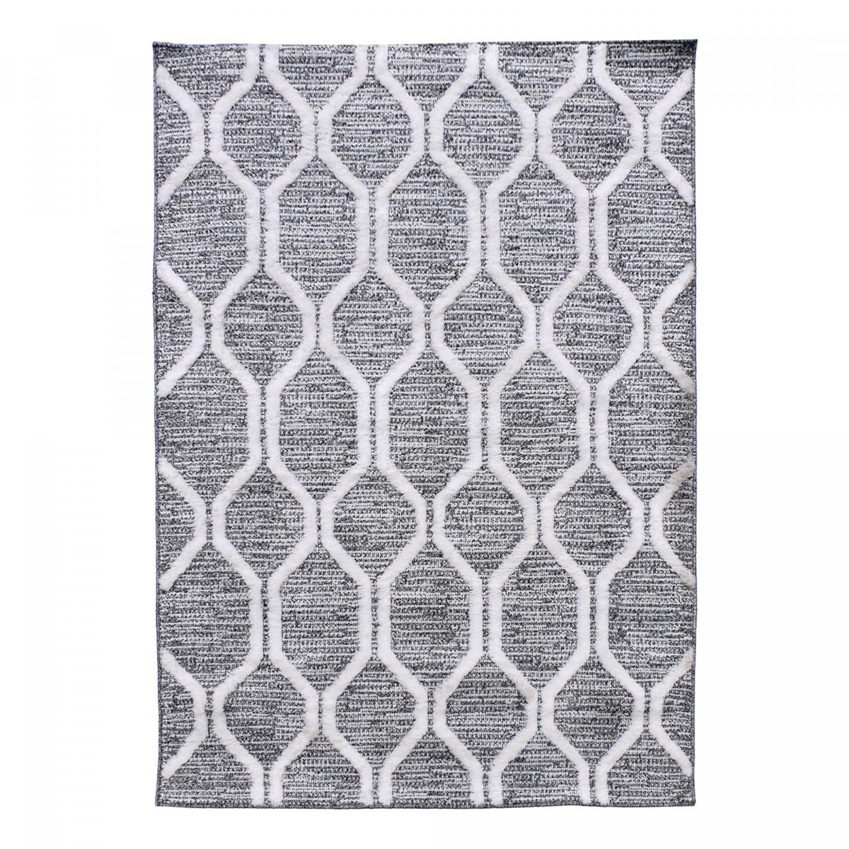 Tapis longs poils shaggy tissé motif scandinave LALALO