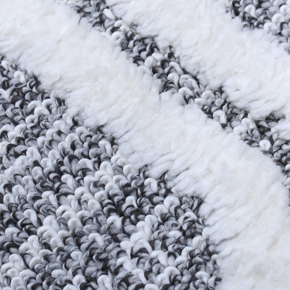 Tapis longs poils shaggy tissé motif scandinave LALALO — vue 5