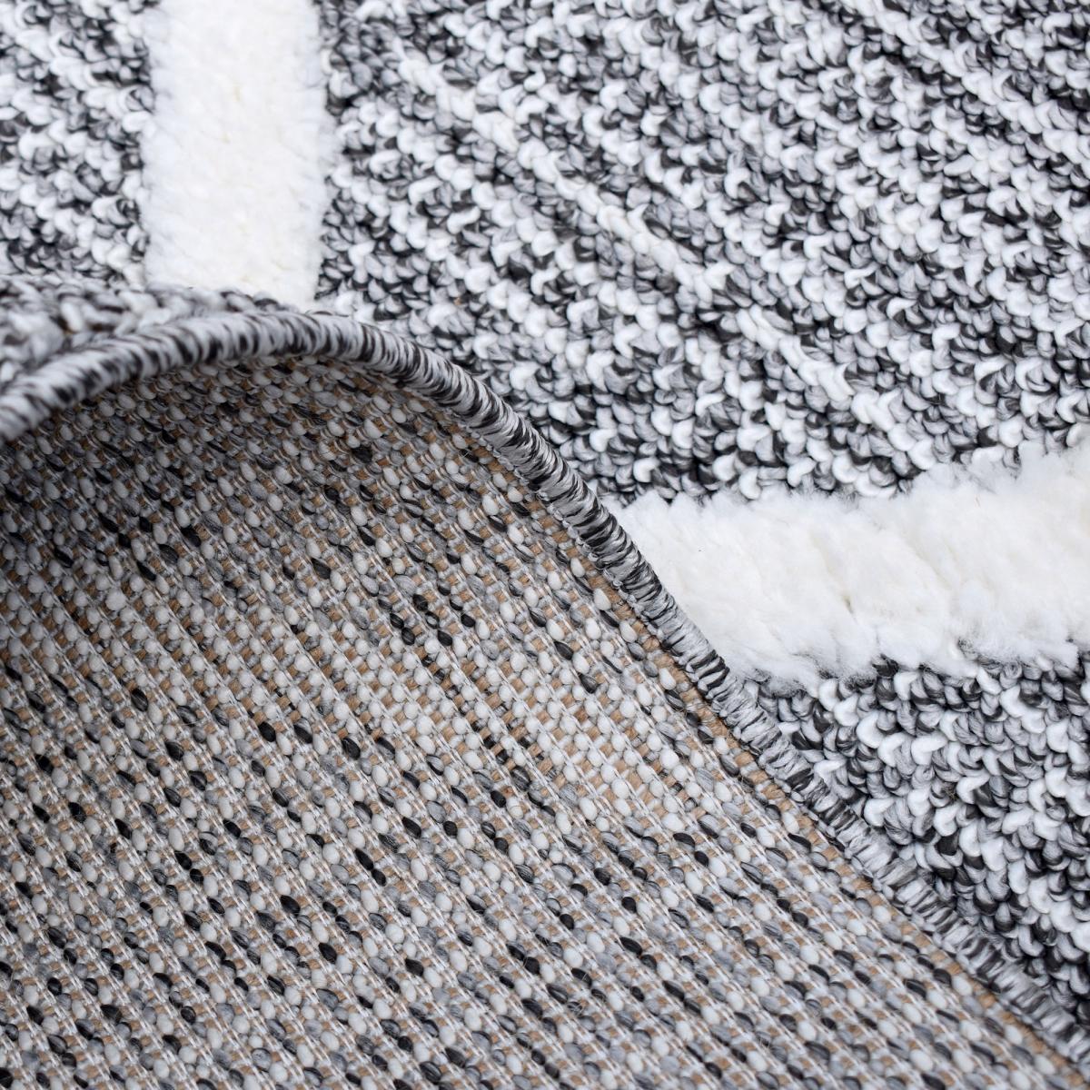 Tapis longs poils shaggy tissé motif scandinave LALALO — vue 6