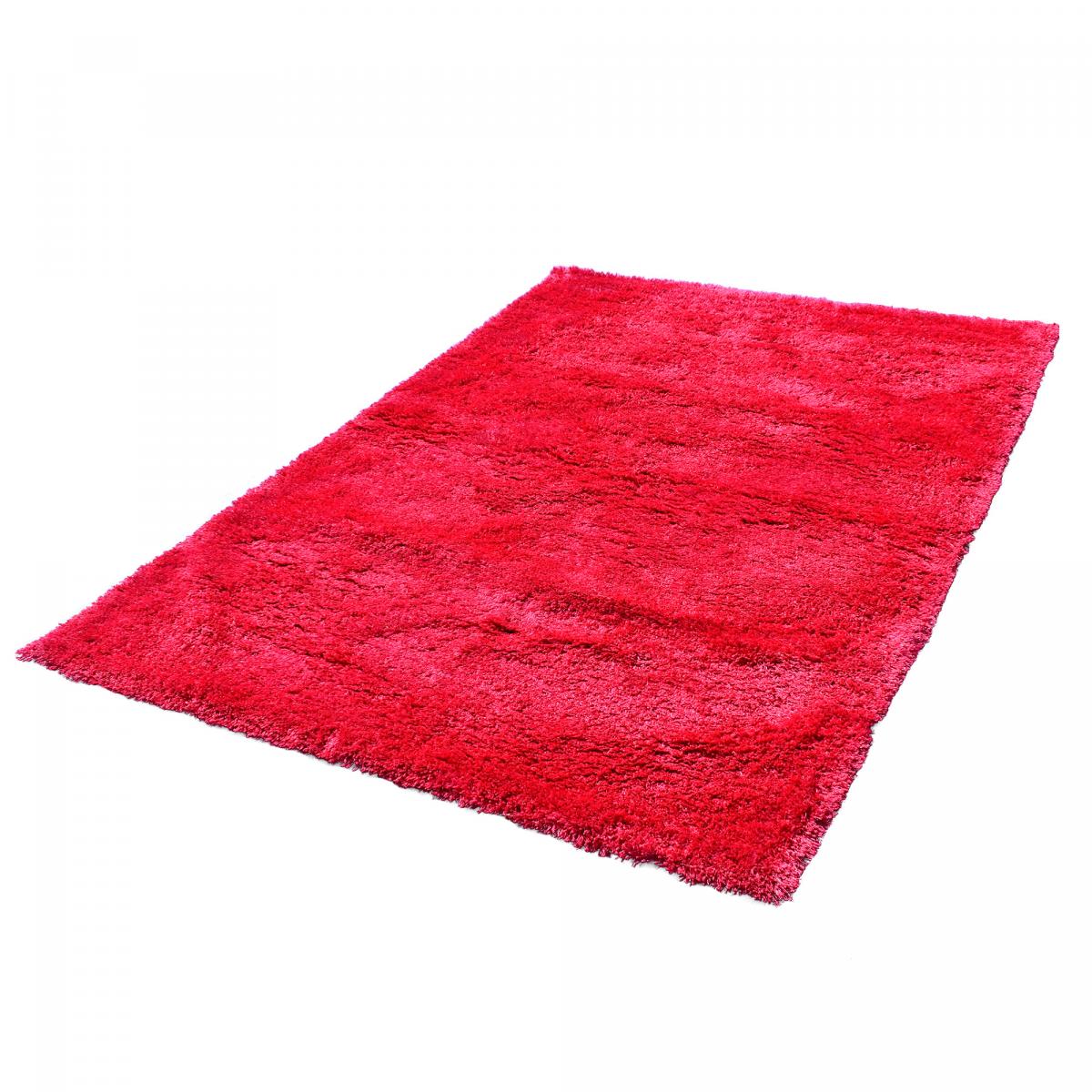 Tapis longs poils shaggy fait main motif uni LUXE — vue 5