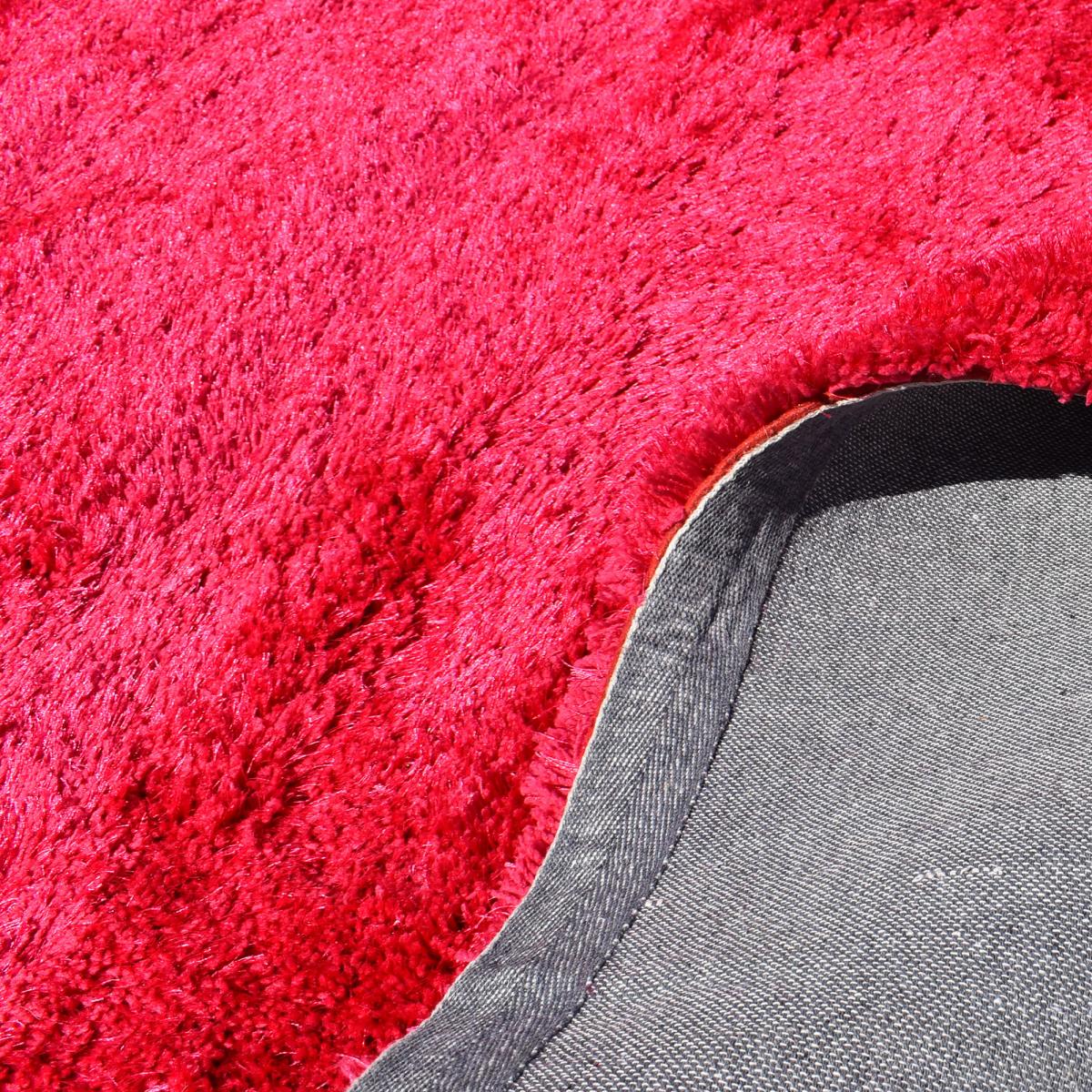 Tapis longs poils shaggy fait main motif uni LUXE — vue 6