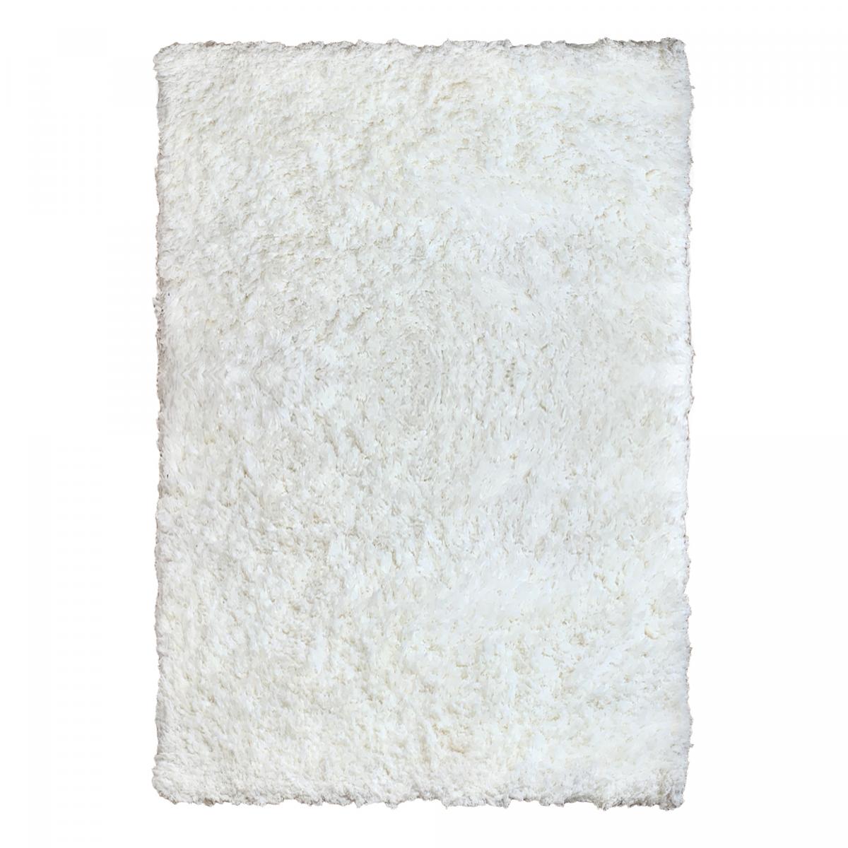 Tapis longs poils shaggy fait à la main motif uni SUPERDOUX