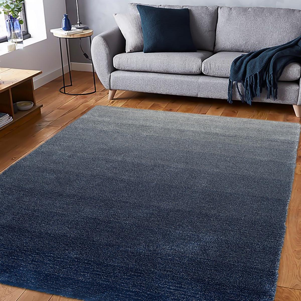 Tapis salon et chambre tufté en laine motif faux uni SHADELO — vue 3