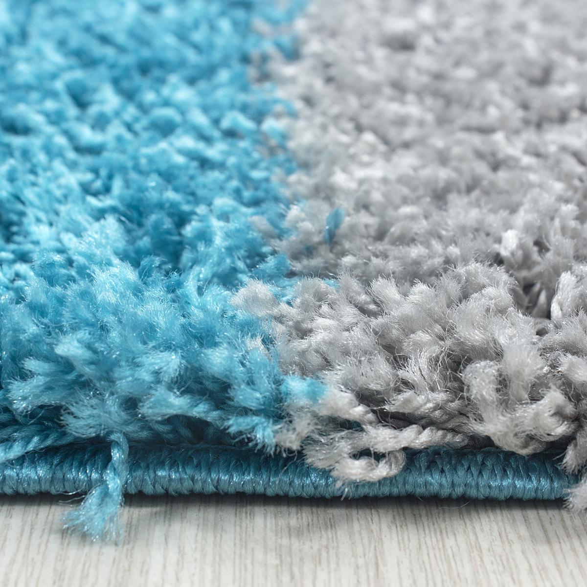 Tapis poils longs shaggy tissé motif damier CARRÉ A — vue 4