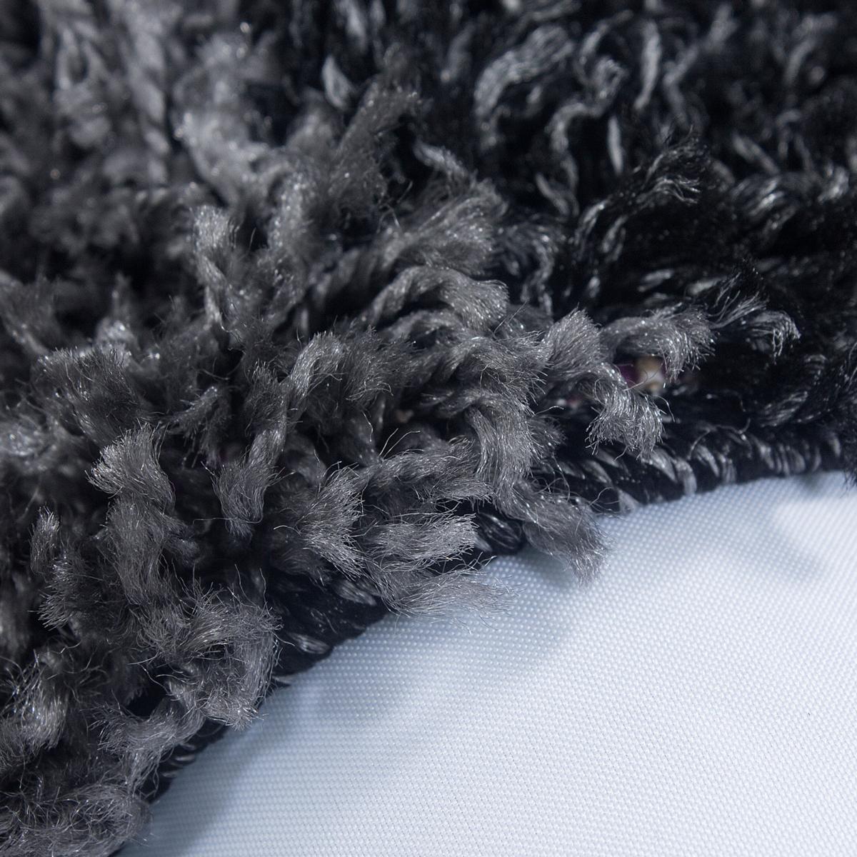 Tapis poils longs shaggy tissé motif damier CARRÉ A — vue 6