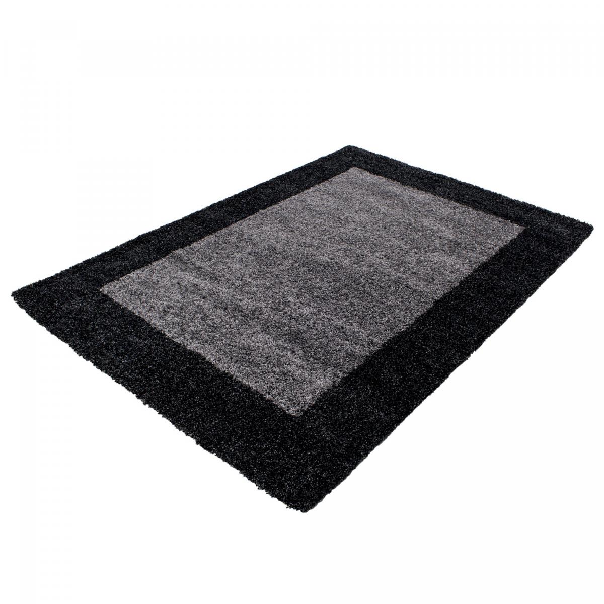Tapis poils longs shaggy tissé motif simple BORDURE — vue 5