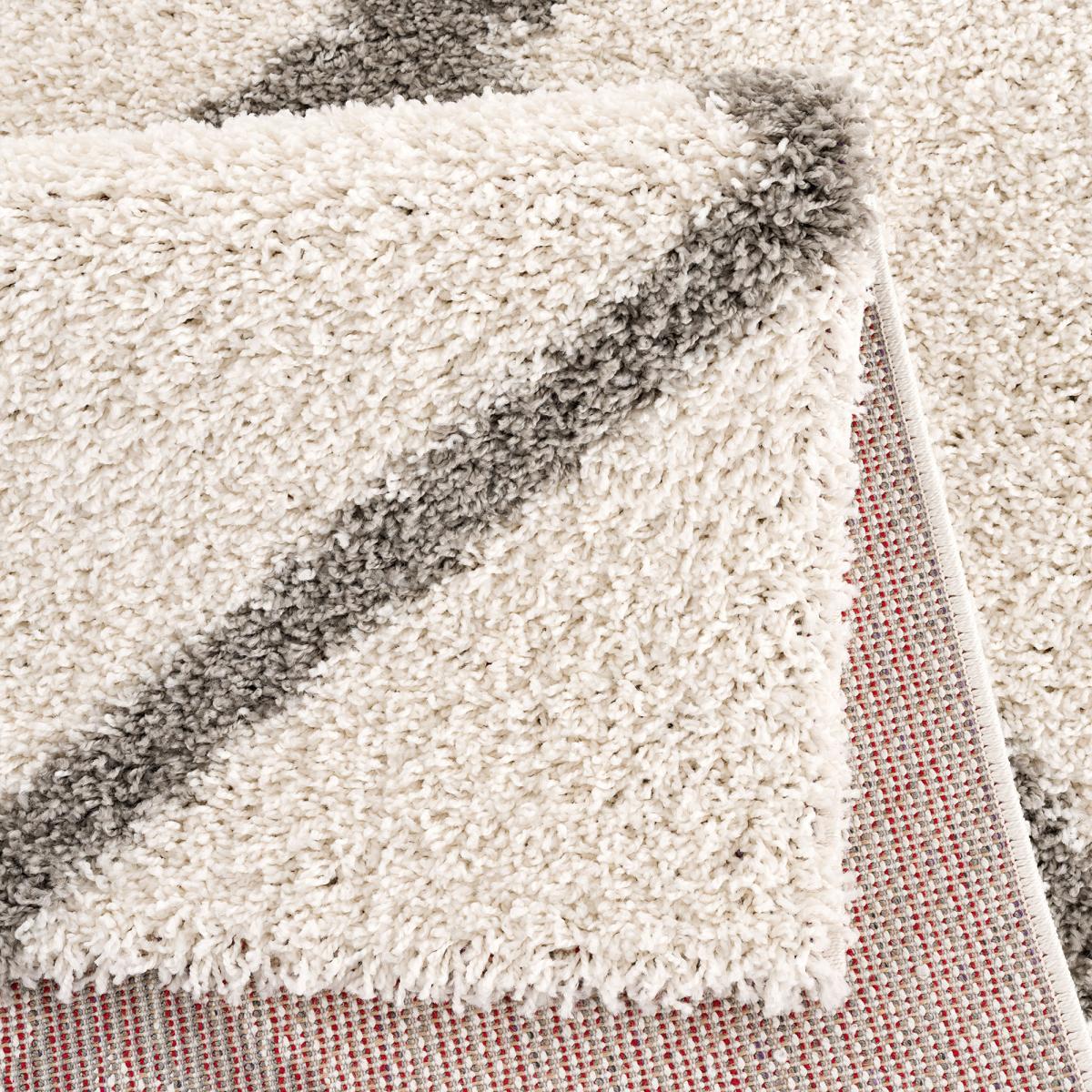Tapis longs poils shaggy tissé motif scandinave SG MADRAG — vue 4