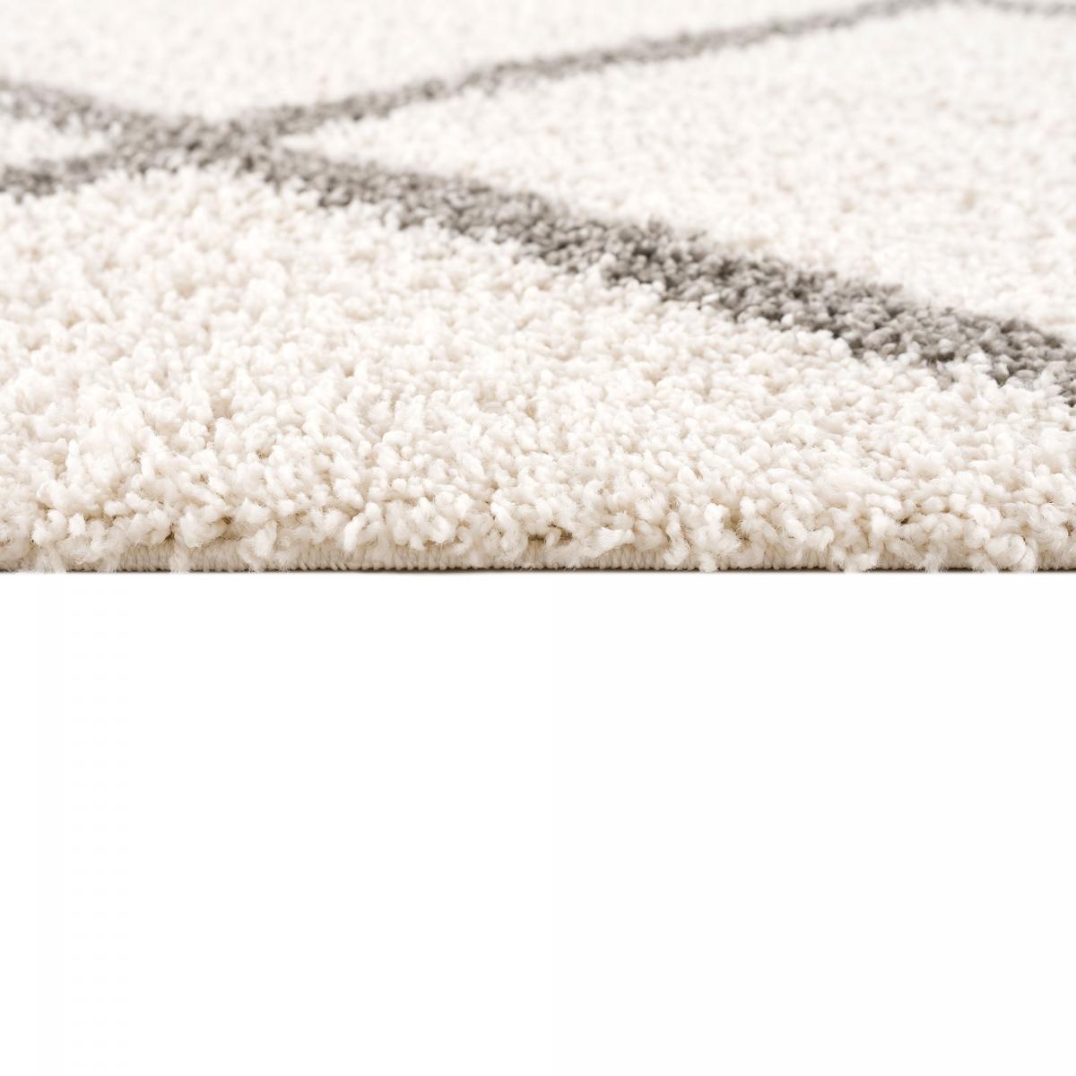 Tapis longs poils shaggy tissé motif scandinave SG MADRAG — vue 5