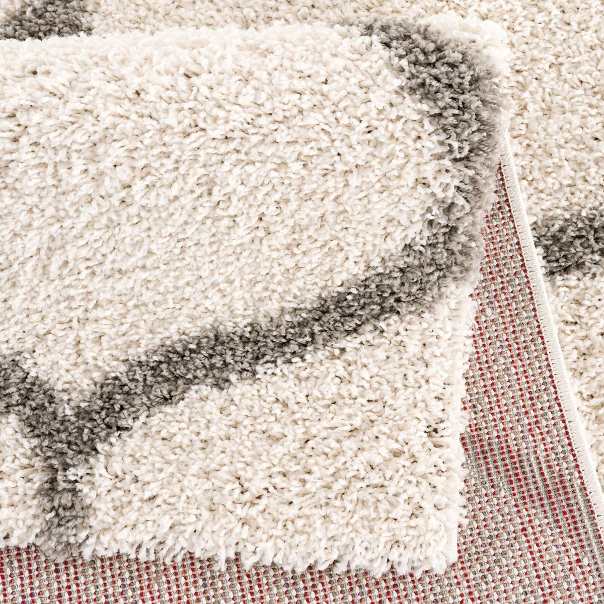 Tapis longs poils shaggy tissé motif scandinave SG MADRID — vue 4