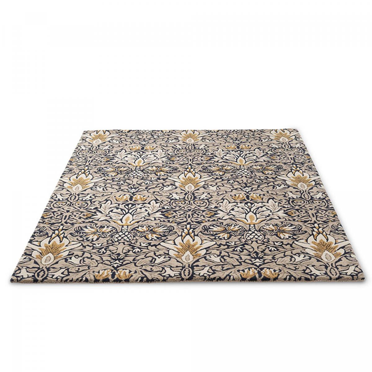 Tapis salon et chambre fait à la main en laine motif floral SNAKES — vue 4