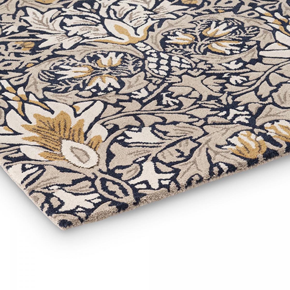 Tapis salon et chambre fait à la main en laine motif floral SNAKES — vue 6