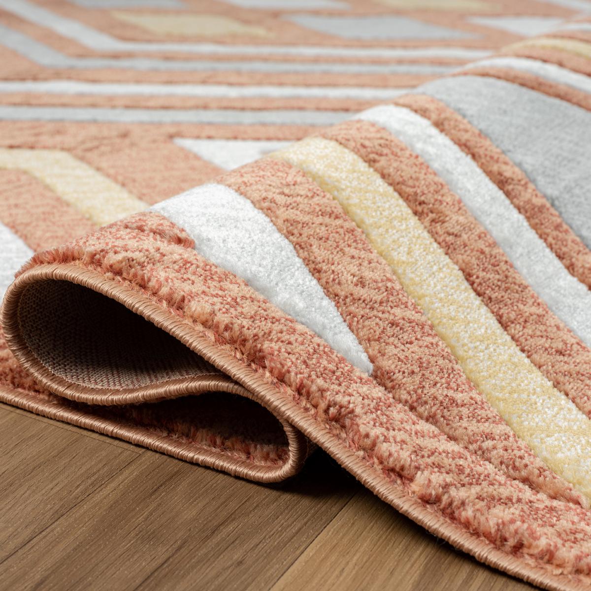 Tapis chambre tissé motif ethnique SOLGA A — vue 4