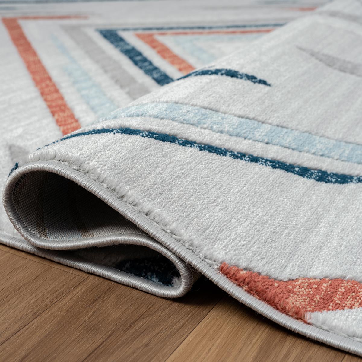 Tapis salon et chambre tissé motif géométrique SOLGA E — vue 4