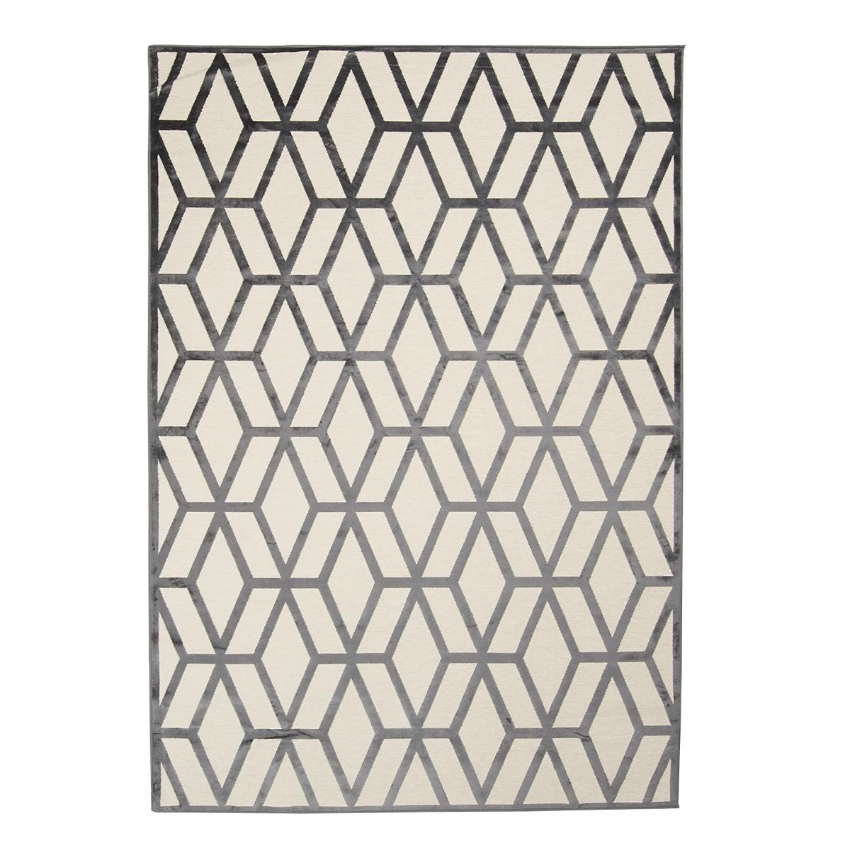Tapis salon et chambre tissé en viscose motif scandinave SONDAC