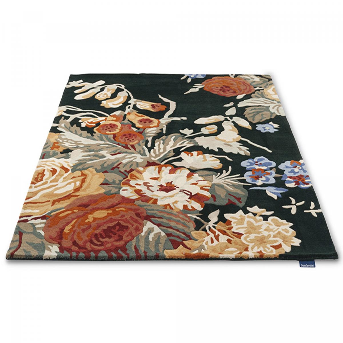 Tapis salon et chambre fait à la main en laine motif floral STAPTON — vue 4