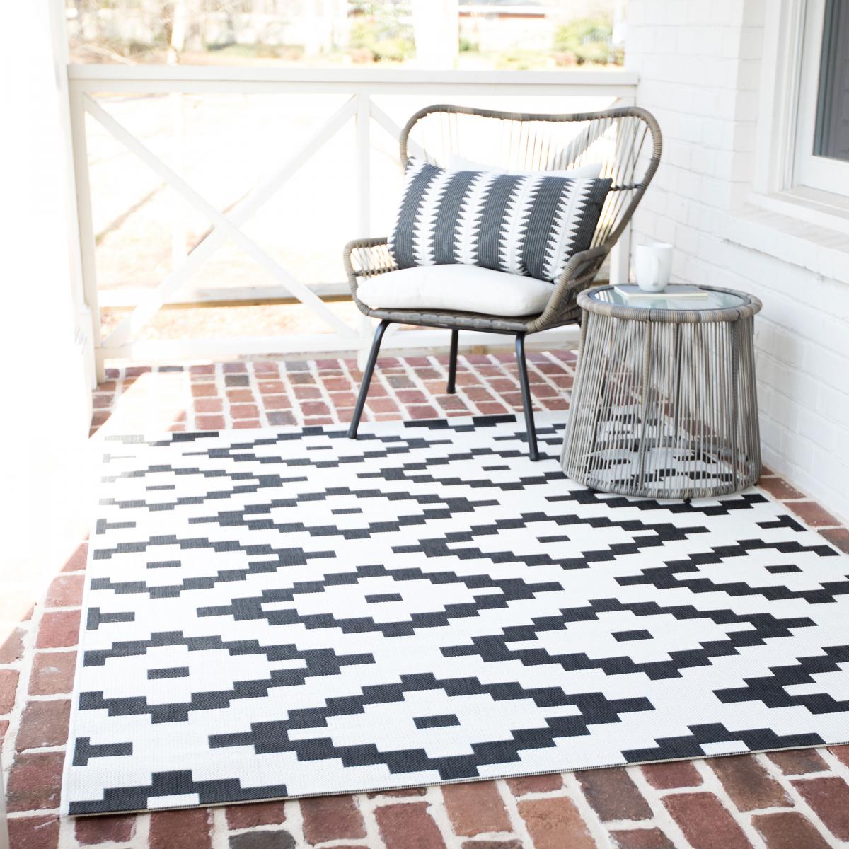 Tapis extérieur tissé kilim rectangle STALOW 10 — vue 3