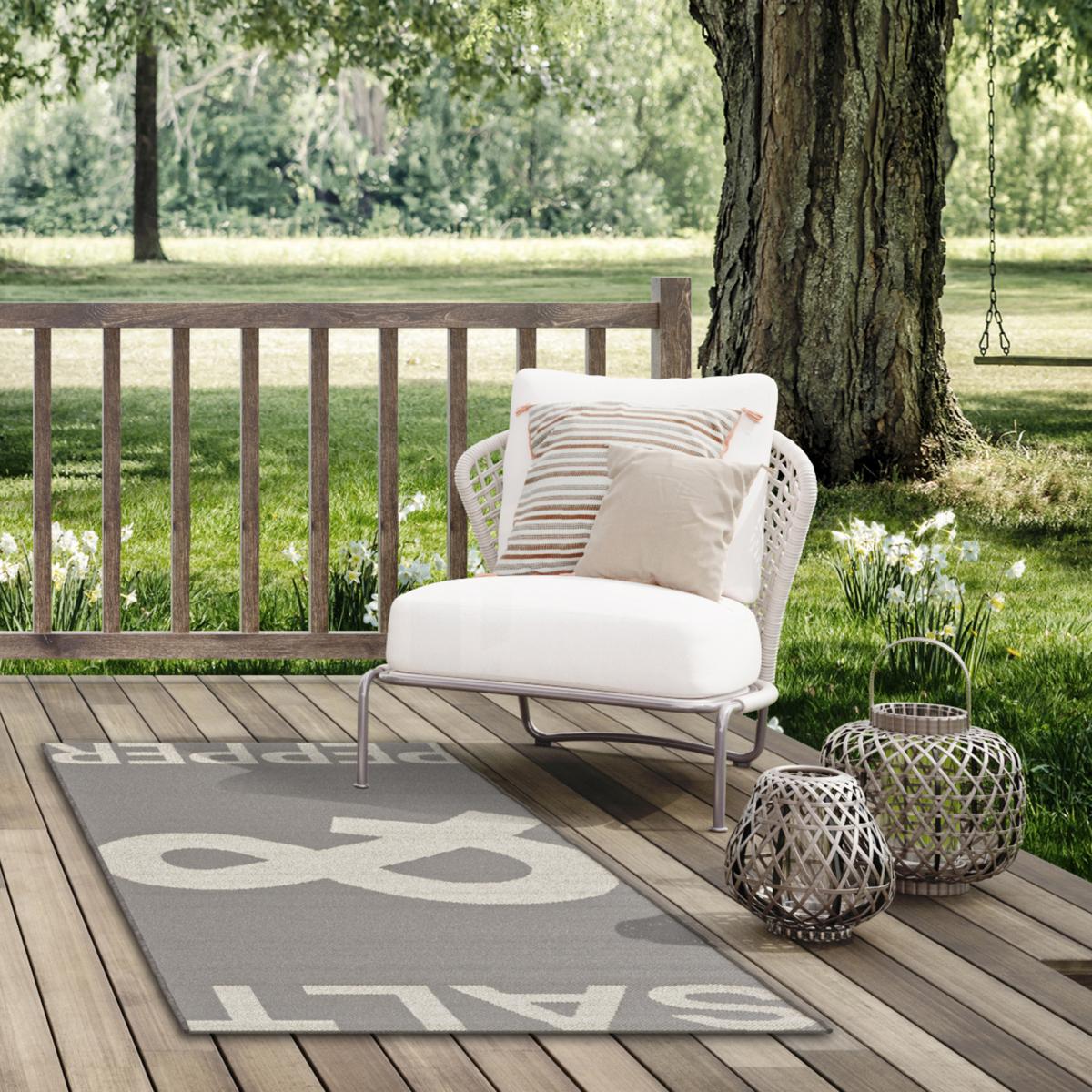 Tapis extérieur tissé kilim rectangle STALOW 3 — vue 3