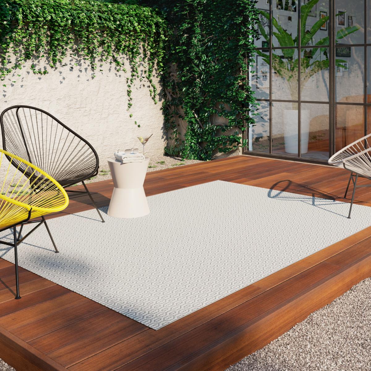 Tapis extérieur tissé kilim rectangle STALOW 4 — vue 3