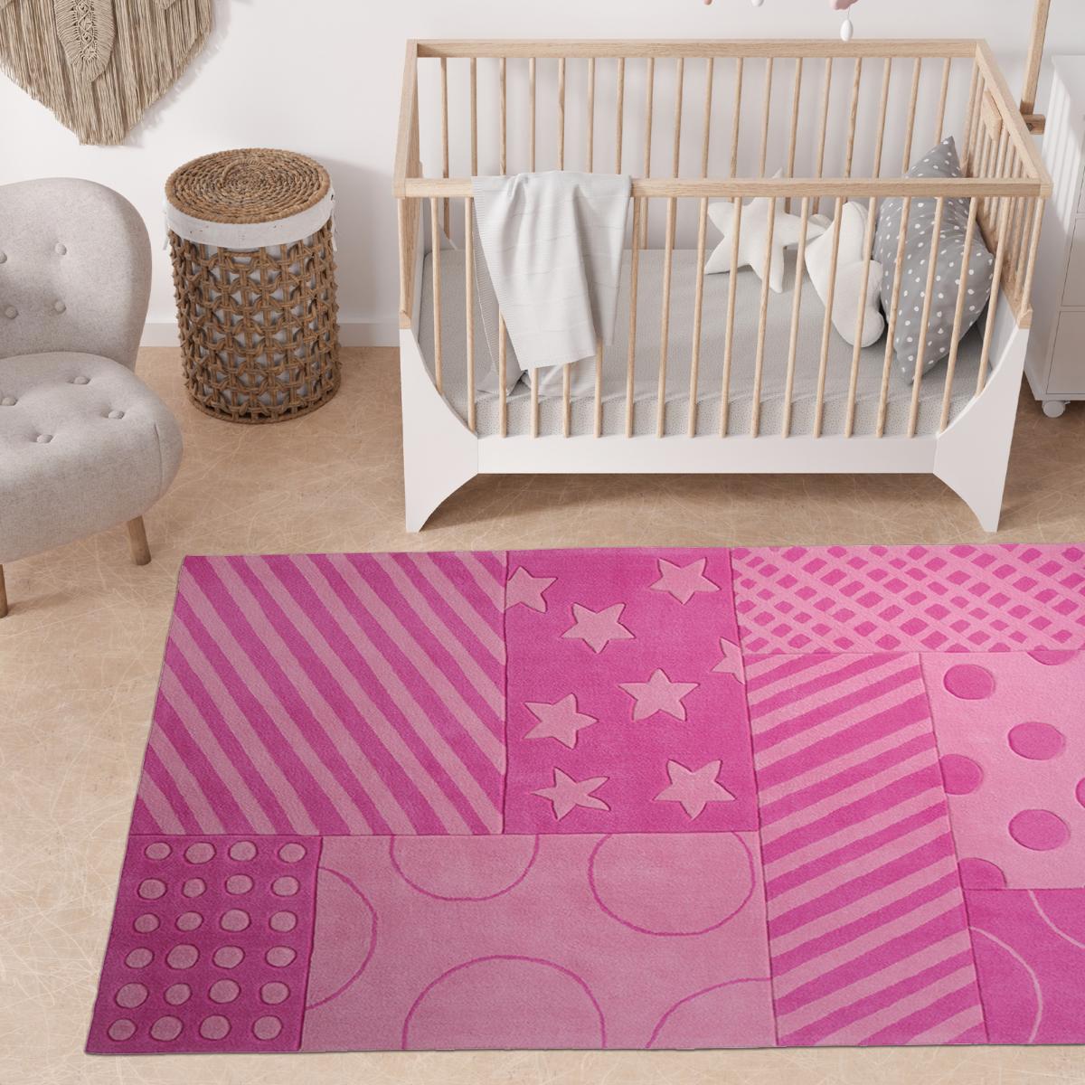 Tapis enfant fait main STATRIPE — vue 3
