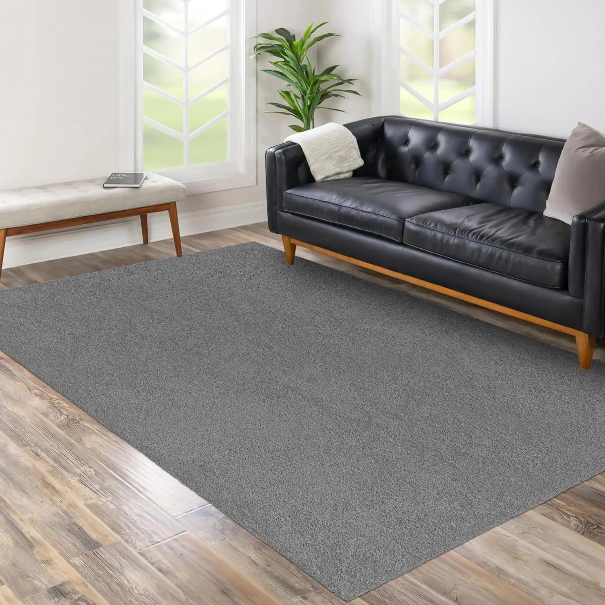 Tapis shaggy tissé motif uni TAPITOP — vue 3
