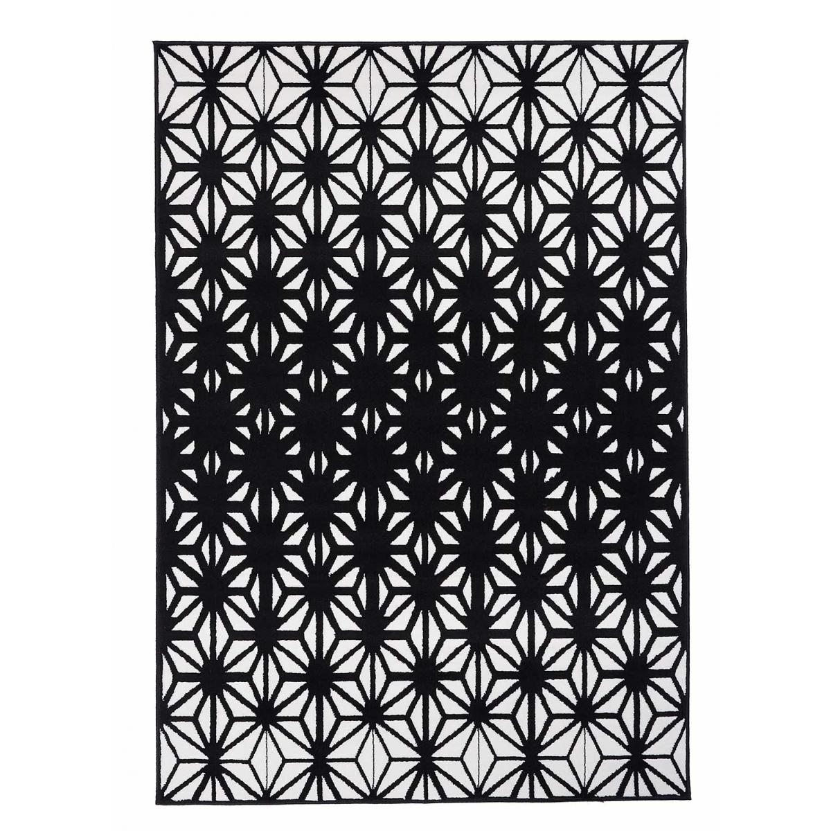 Tapis salon et chambre tissé motif géométrique LYN1 RECTO