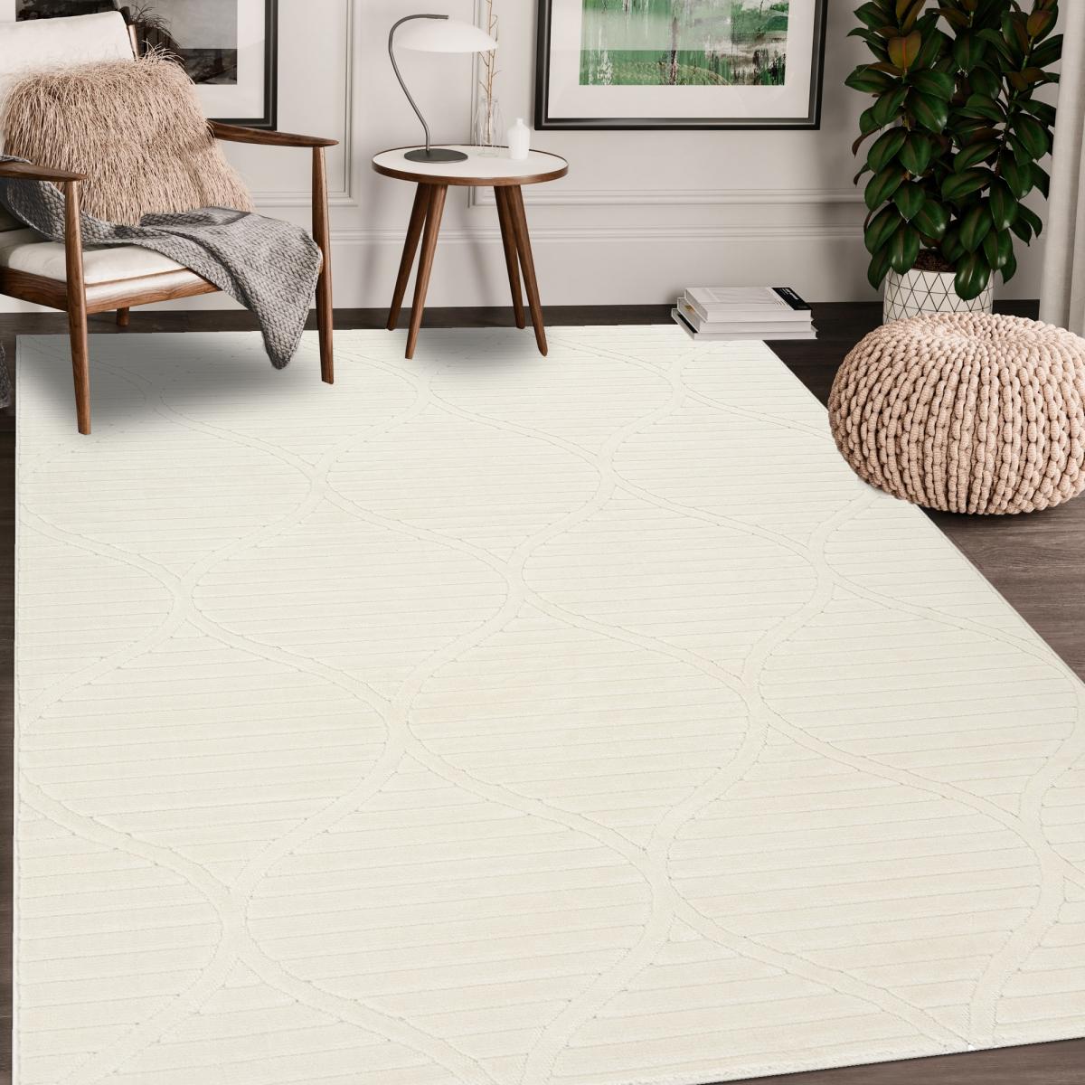 Tapis intérieur extérieur en relief ton sur ton LYN14 TENDIA — vue 3