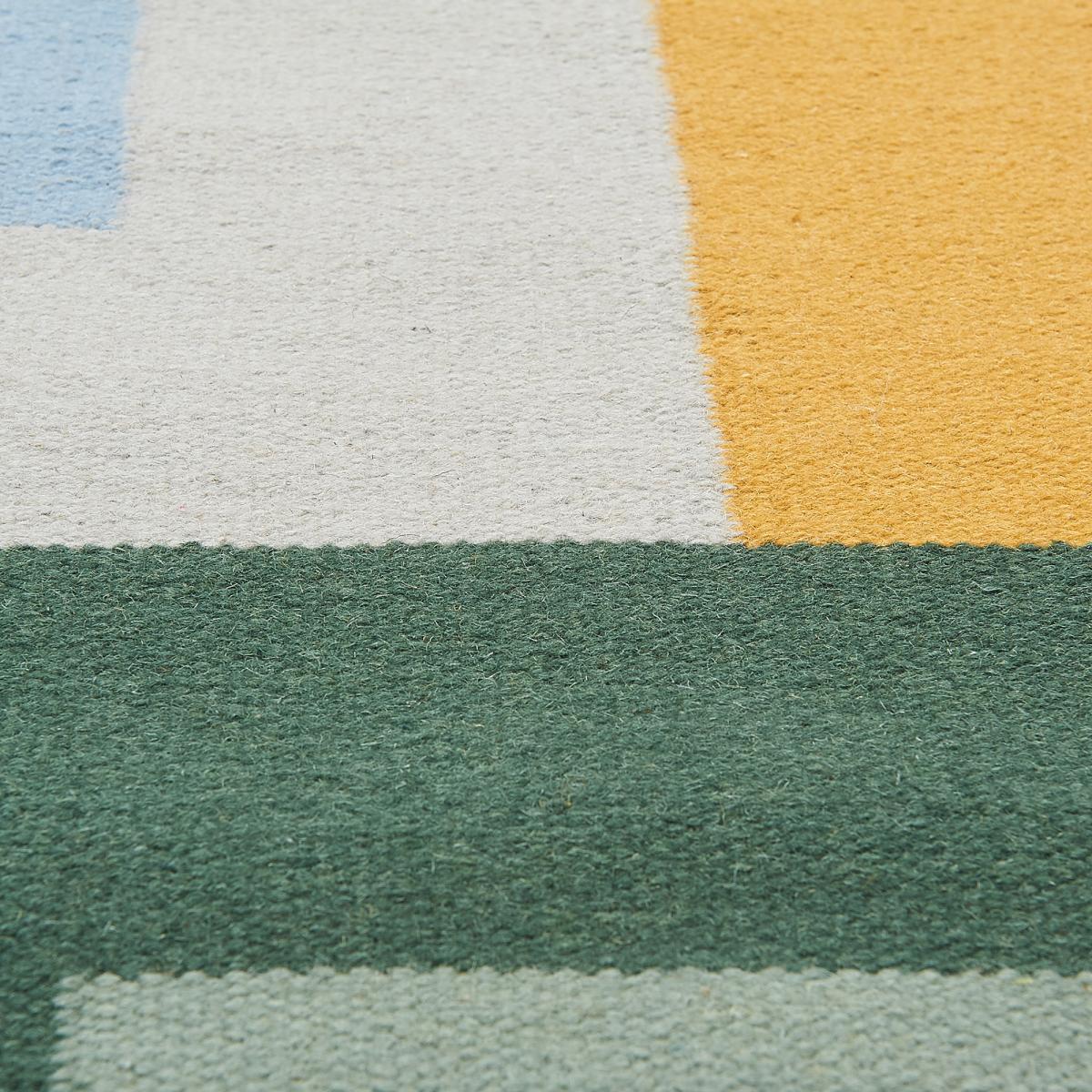 Tapis kilim TETRIS, fait main en laine motif géométrique — vue 6