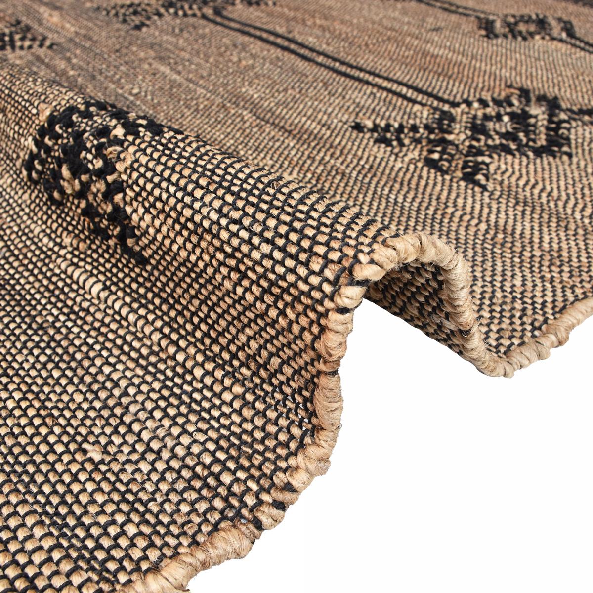 Tapis jute fait à la main motif oriental TLIPO — vue 6