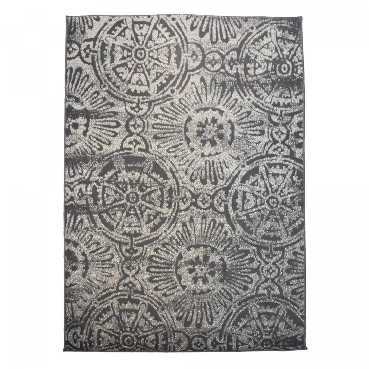 Tapis chambre tissé motif rétro-vintage LYN1 TRANBY