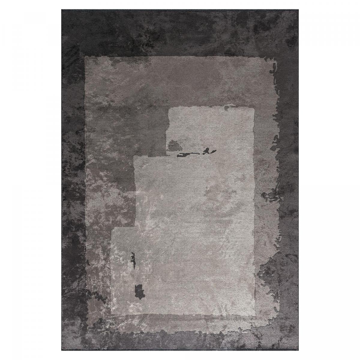 Tapis kilim tissé en coton motif abstrait TRIGREY