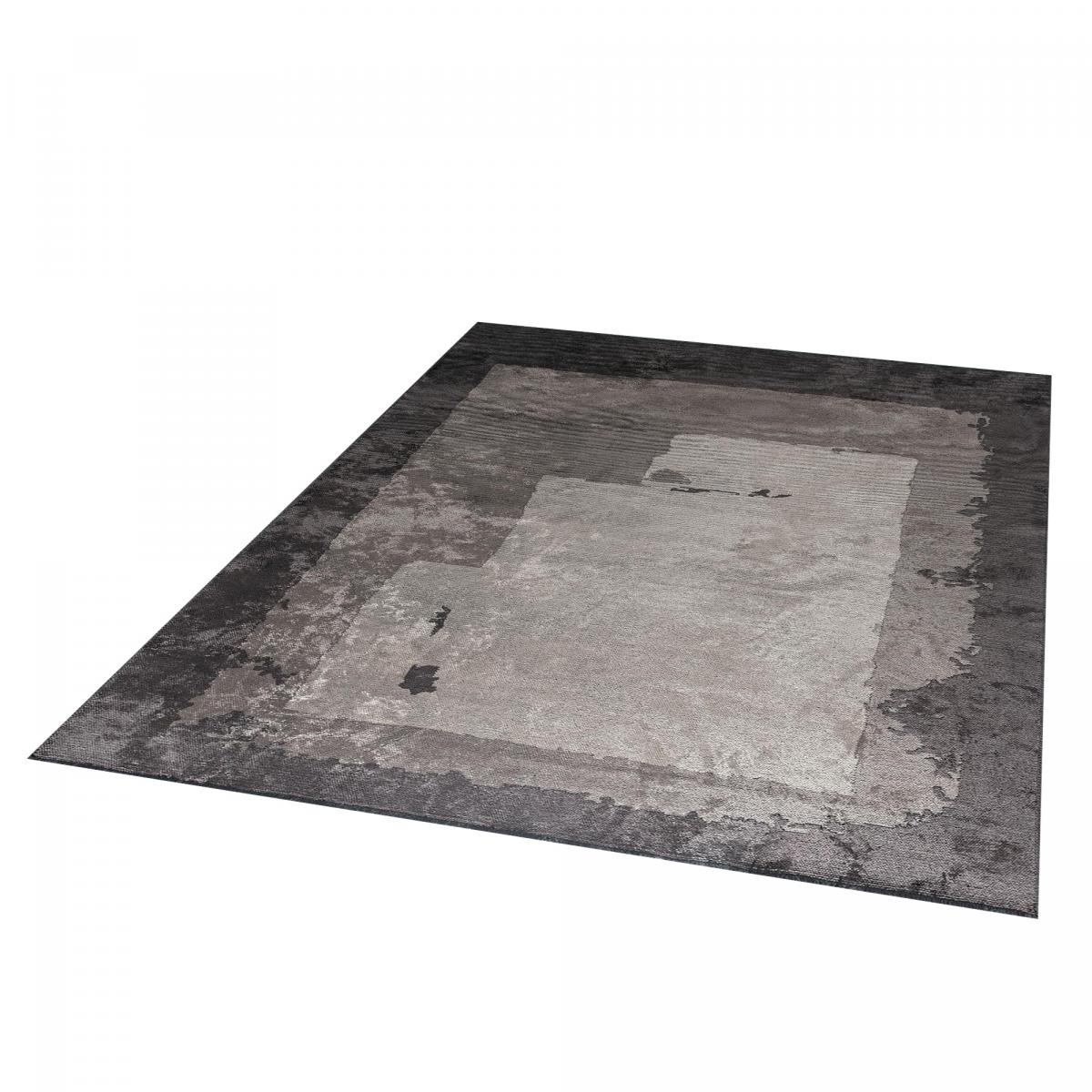 Tapis kilim tissé en coton motif abstrait TRIGREY — vue 6