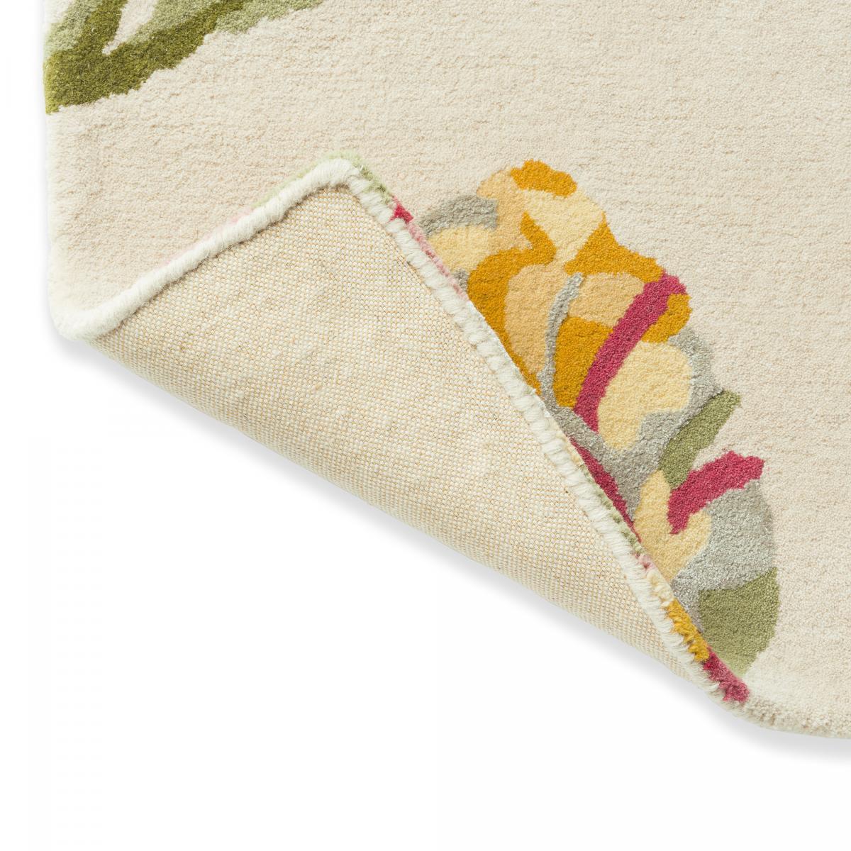 Tapis salon et chambre fait main en laine motif floral GOSTFORD — vue 6