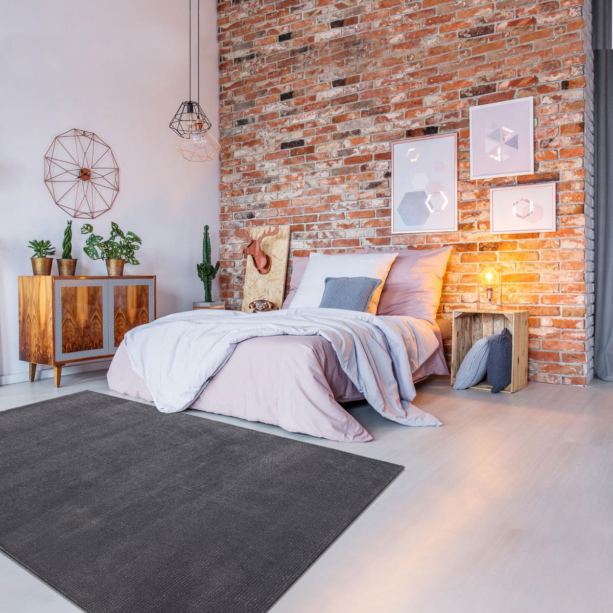 Tapis salon et chambre tissé motif uni UNYLE — vue 3