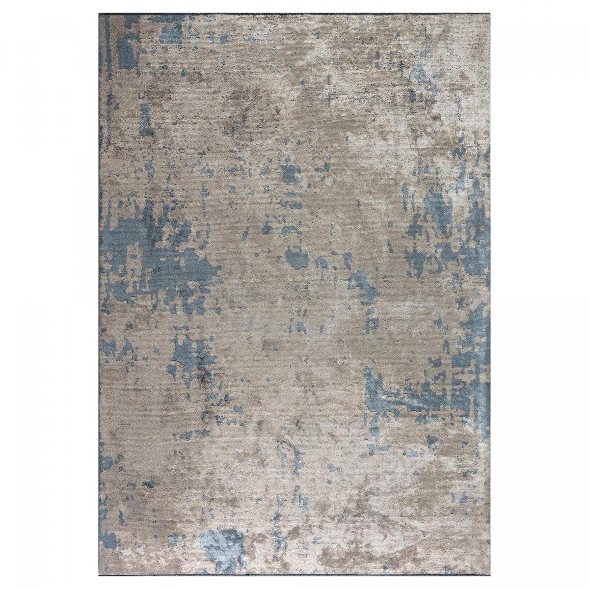 Tapis kilim tissé en coton motif abstrait UNIBLUE