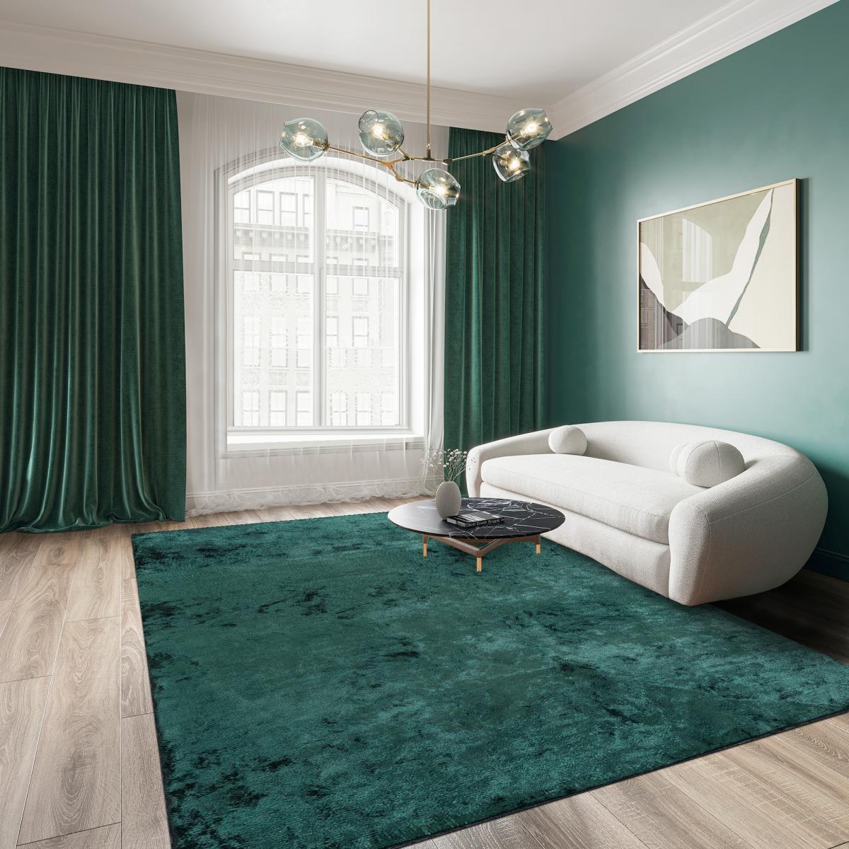 Tapis kilim tissé en coton motif faux uni UNIVERS — vue 3