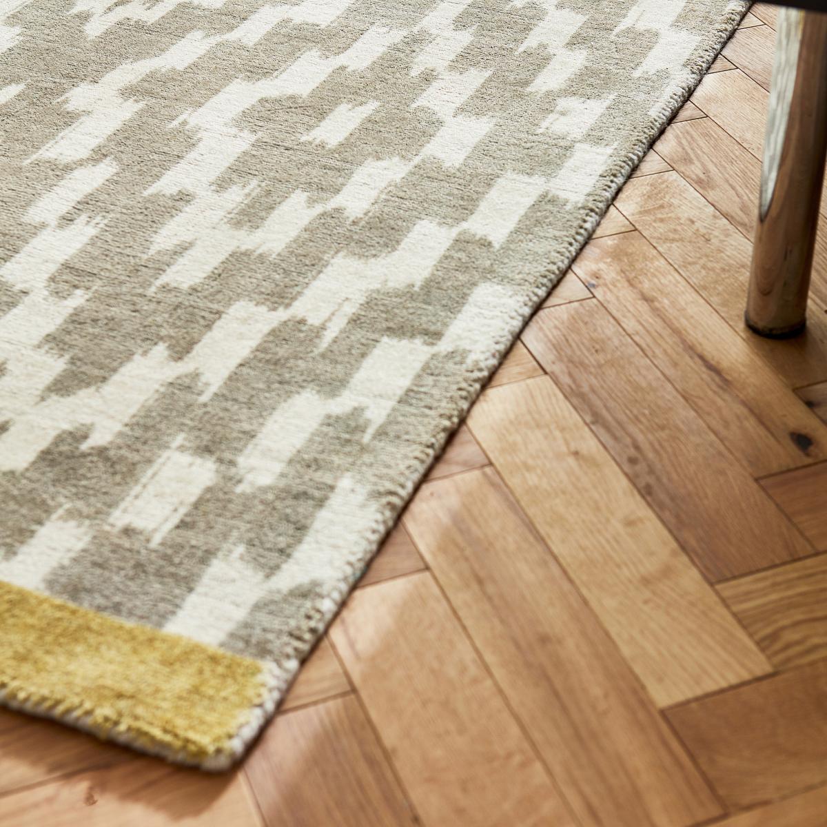 Tapis salon et chambre fait à la main en laine motif scandinave UTEKI — vue 5