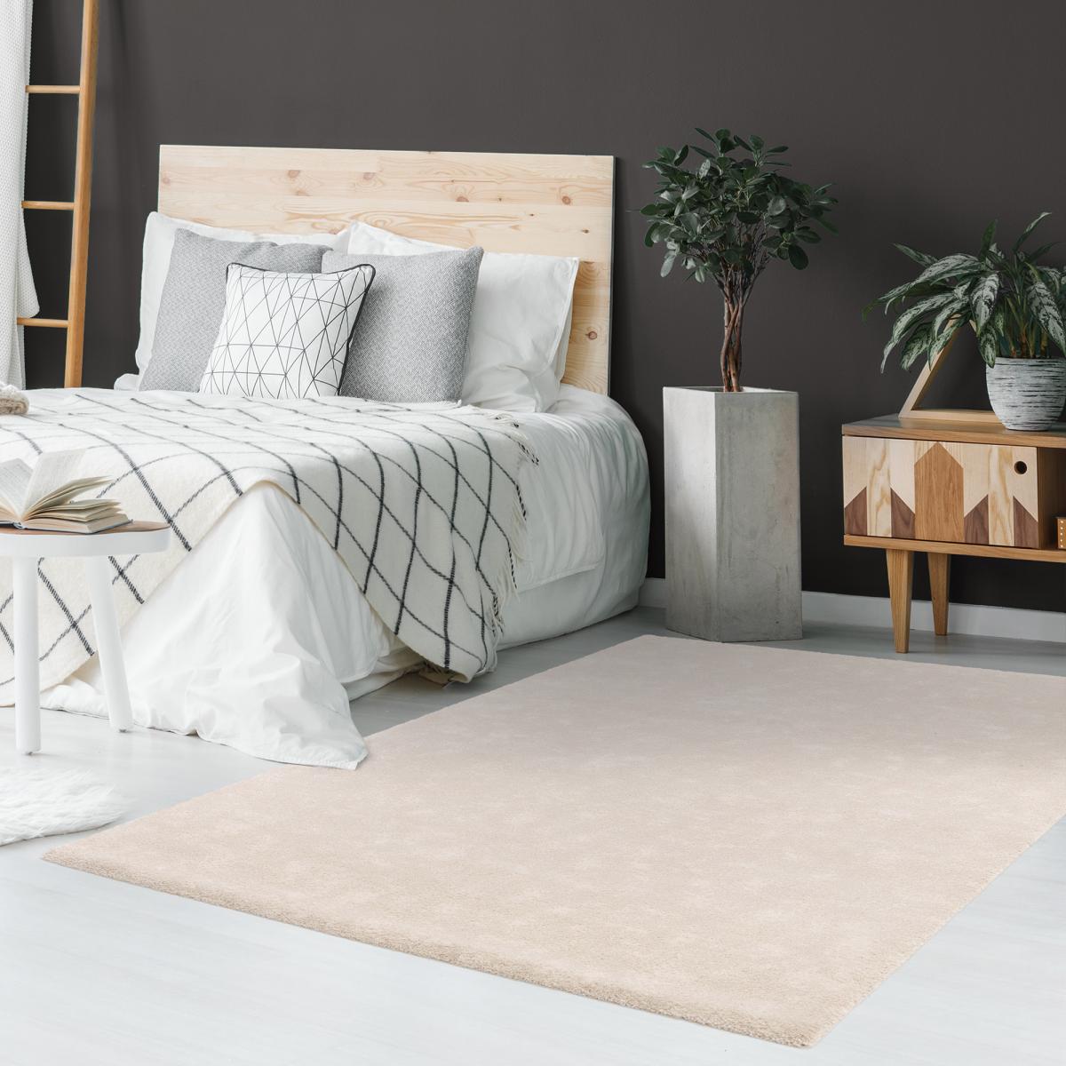 Tapis salon et chambre tissé motif uni VELURE 1 — vue 3